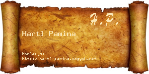 Hartl Pamina névjegykártya